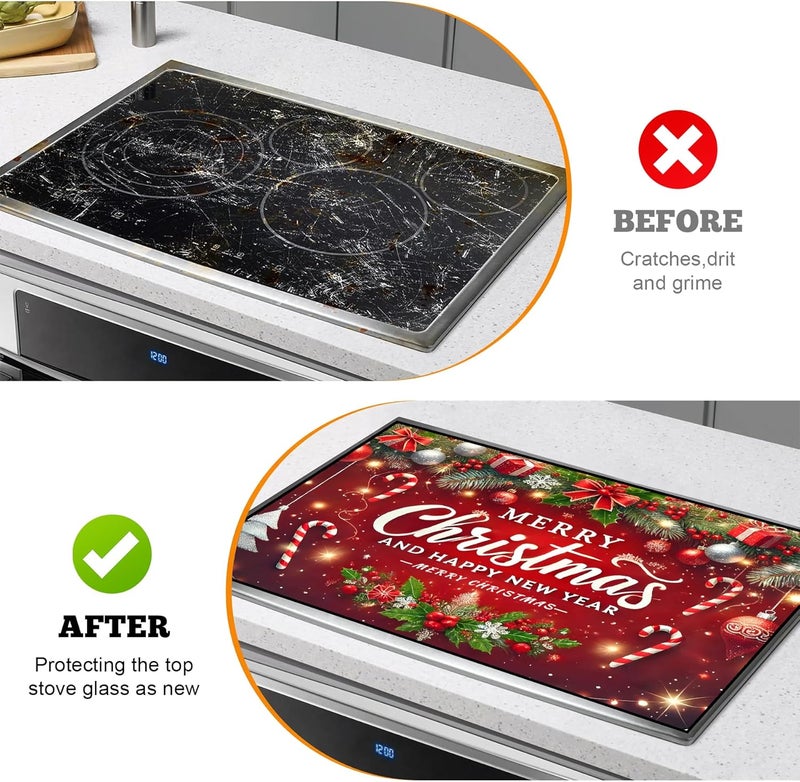 AOHMPT Stove Top Cover for Electric Stove: 28''×20'' Stove Cover Elevate Your Kitchen Reliable Heat Protection,Non-Slip Kitchen Decor (MAI-G2411289) - Image 5
